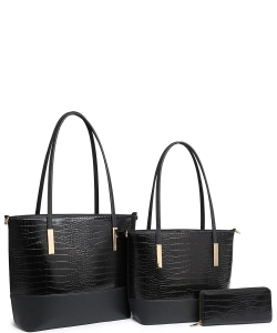 3in1 Tote Bag with Matching Wallet 716543 BLACK